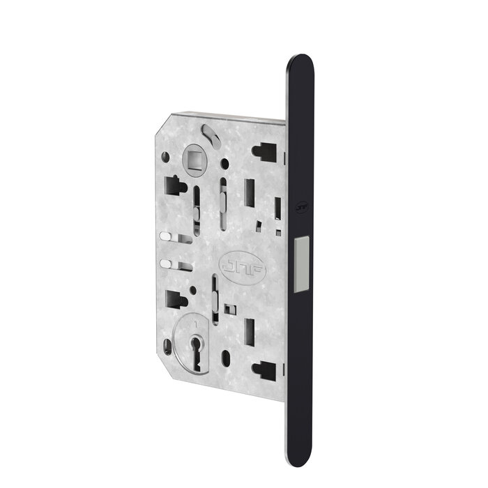 JNF Architectural Hardware Serrure magnétique JNF MAGNALITE avec verrouillage à clé – 90/50 mm – Noir RAL 9005