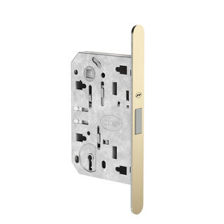 JNF Architectural Hardware Serrure magnétique JNF MAGNALITE avec serrure à clé – 90/50 mm – PVD Champagne
