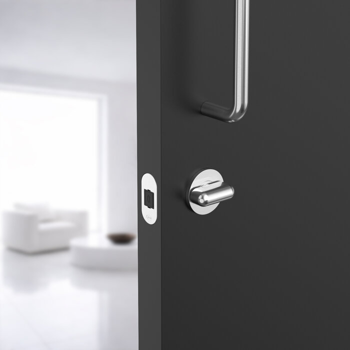 JNF Architectural Hardware JNF WC-grendelslot 60 mm voor WC-garnituur – Inox satijn