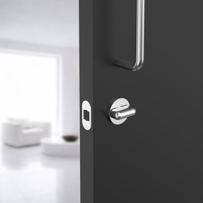 JNF Architectural Hardware JNF WC-Riegelschloss 60 mm für WC-Sets – Edelstahl satiniert