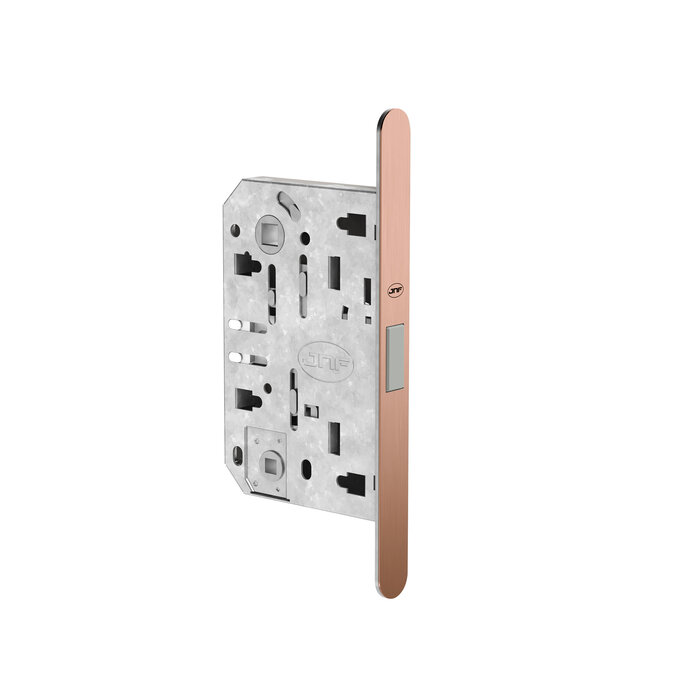 JNF Architectural Hardware JNF MAGNALITE Magnet-Einsteckschloss – 90/50 mm – Kupfer PVD