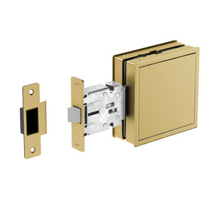 JNF Architectural Hardware JNF FLAT inbouw deurgreep met insteekslot – 120 x 120 mm – Grain Gold