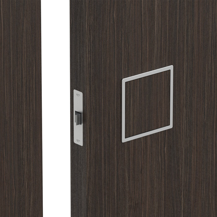 JNF Architectural Hardware JNF FLAT personaliseerbare inbouw deurgreep met insteekslot – 120 x 120 mm – Inox satijn