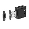 JNF Architectural Hardware JNF FLAT personaliseerbare inbouw deurgreep met insteekslot – 120 x 120 mm – Zwart PVD