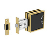 JNF Architectural Hardware JNF FLAT customizable recessed door handle with mortise lock – 120 x 120 mm – Gold PVD