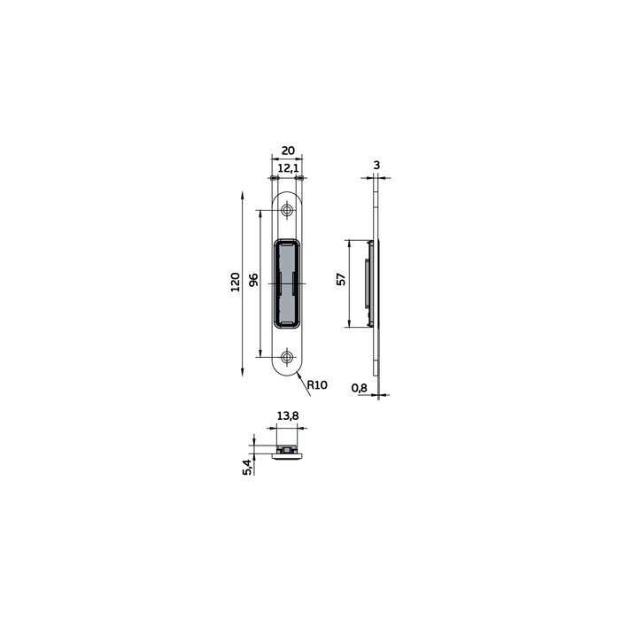 JNF Architectural Hardware JNF Touch-to-Open motorisiertes Magnet-Einsteckschloss – Dornmaß 55 mm