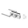 JNF Architectural Hardware JNF ALL IN Glastürschloss mit Türgriffen + WC für Glastüren 8–12 mm – Edelstahl satiniert
