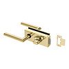 JNF Architectural Hardware JNF ALL IN Glastürschloss mit Türgriffen + WC – Gold PVD