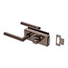 JNF Architectural Hardware JNF ALL IN glazendeurslot met deurklinken + WC  – Titanium Chocolate PVD