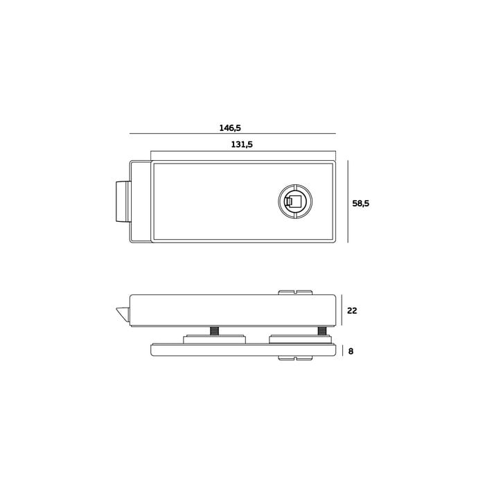 JNF Architectural Hardware JNF ALL IN glazendeurslot met deurklinken - Koper PVD