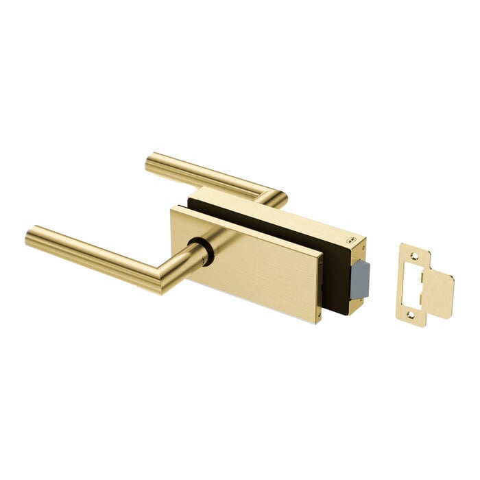 JNF Architectural Hardware JNF ALL IN glazendeurslot met deurklinken - Goud PVD