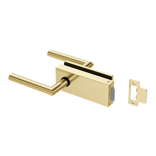 JNF Architectural Hardware JNF ALL IN Glastürschloss mit Türgriffen - Gold PVD