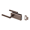 JNF Architectural Hardware JNF ALL IN Glastürschloss mit Türgriffen – Schokoladenbraun PVD