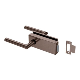 JNF Architectural Hardware JNF ALL IN glazendeurslot met deurklinken - Chocolate PVD