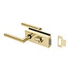 JNF Architectural Hardware JNF ALL IN glazendeurslot met deurklinken + cilinder - Goud PVD