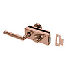 JNF Architectural Hardware JNF ALL IN Glastürschloss mit Türgriff + festem Türknauf + Knaufzylinder - Kupfer PVD