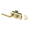 JNF Architectural Hardware JNF ALL IN glass door lock with door handle + fixed door knob + knob cylinder - Gold PVD