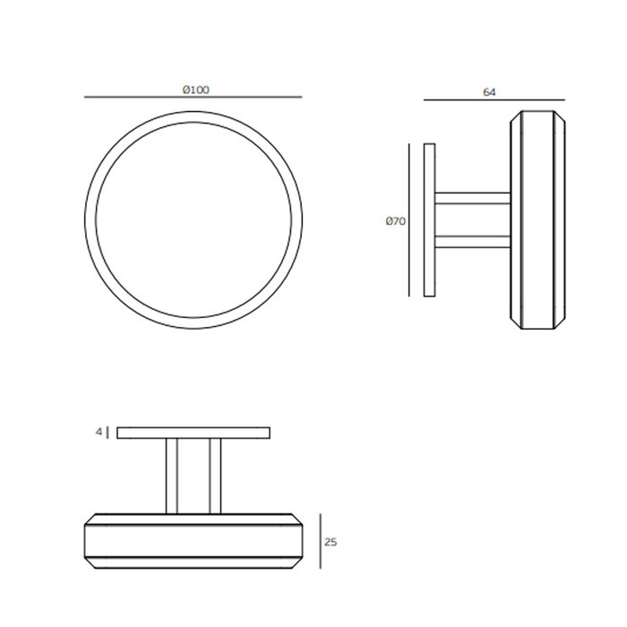 JNF Architectural Hardware JNF GATE COLLECTION vaste deurknop – Zwart PVD