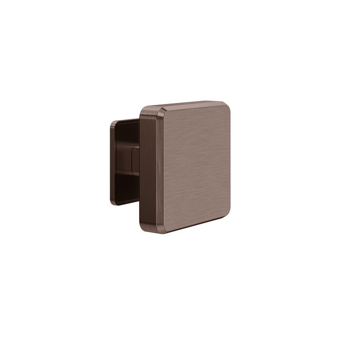JNF Architectural Hardware JNF GATE COLLECTION square fixed door knob – Chocolate PVD
