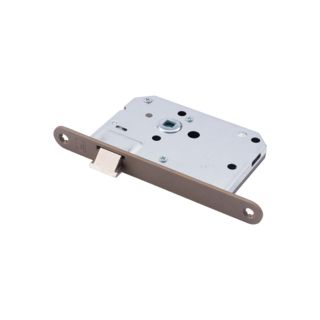 Dulimex Mortise lock with rounded faceplate 174 × 20 mm – Bronze