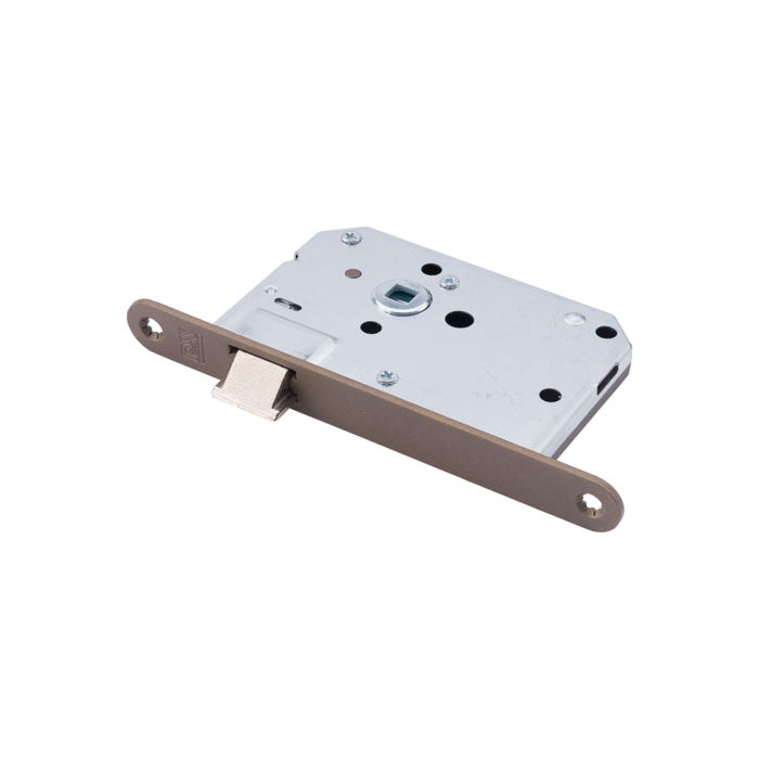 Dulimex Mortise lock with rounded faceplate 174 × 20 mm – Bronze