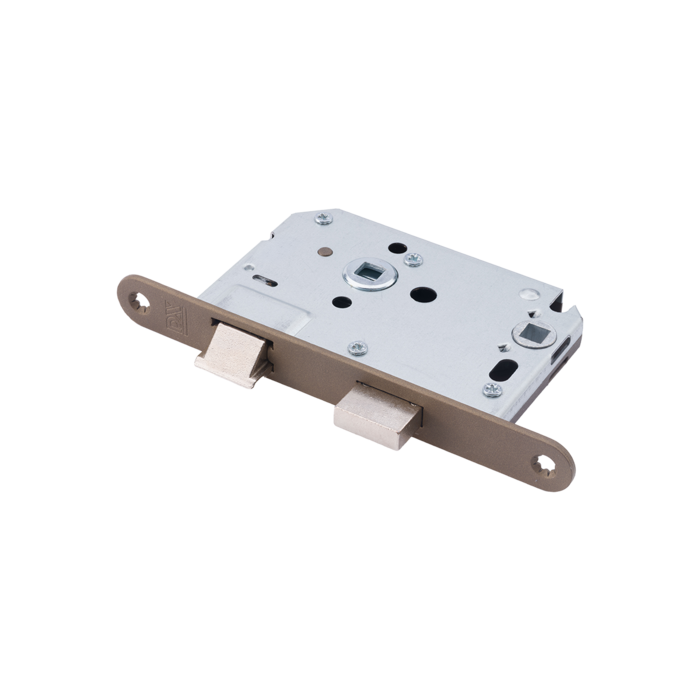 Dulimex WC bathroom lock with rounded faceplate 174 × 20 mm – Bronze