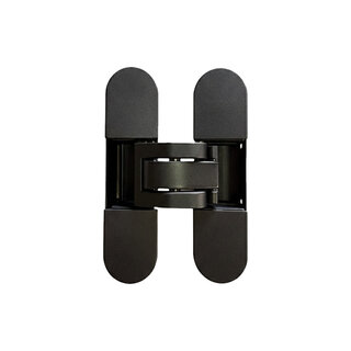 JAIROL Onzichtbaar scharnier 3D 95x23 mm – 60 kg – Mat Zwart