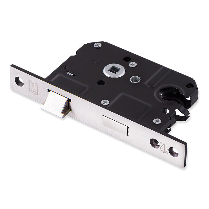 Dulimex Serrure à mortaiser de sécurité PC55 SKG®** – Plaque droite 174 × 25 mm – Acier inoxydable