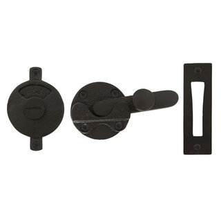 Dauby Bouton de condamnation WC DAUBY CDF RETRO avec plaque plate – Noir (N)
