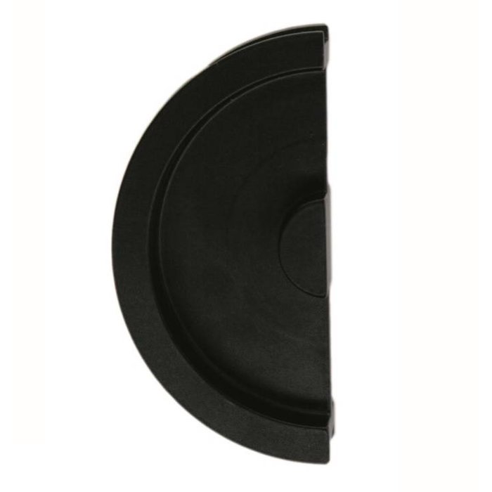 HDD Sliding door bowl half moon solid stainless steel 43 mm black each