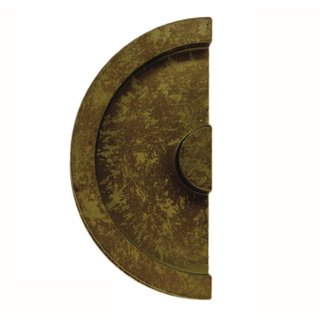 HDD Schiebetürschüssel Halbmond Edelstahl massiv 43 mm Altgelb pro Stück