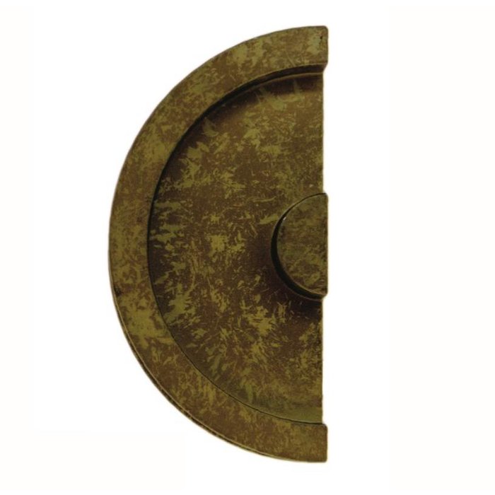 HDD Bol à porte coulissante demi-lune en acier inoxydable massif 43 mm Vieux jaune par pièce