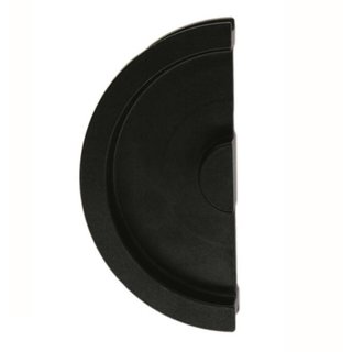 HDD Sliding door bowl half moon solid stainless steel 40 mm black each