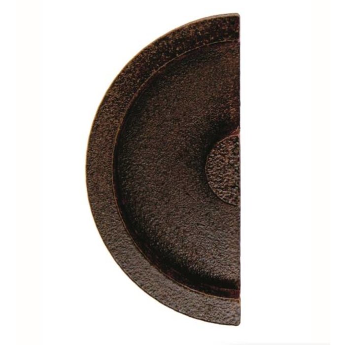 HDD Schiebetürschüssel Halbmond Edelstahl massiv 40 mm Rost je