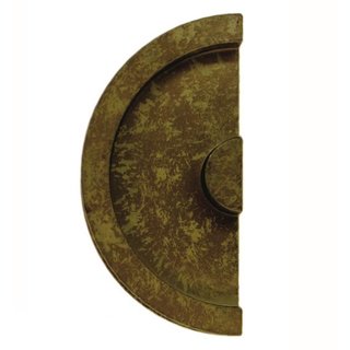 HDD Schuifdeurkom halve maan massief RVS 40 mm Old yellow per stuk