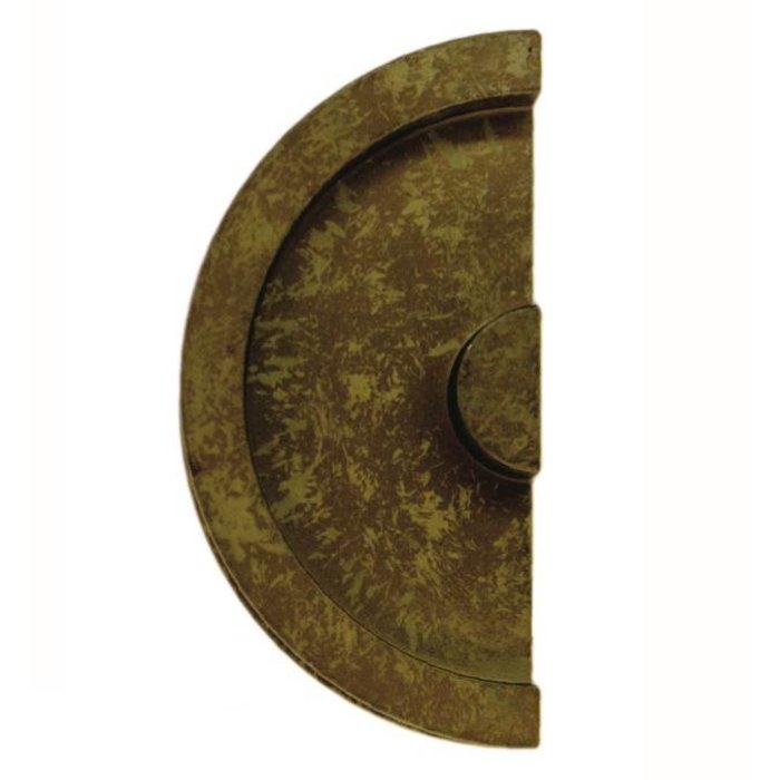 HDD Bol à porte coulissante demi-lune en acier inoxydable massif 40 mm Vieux jaune par pièce