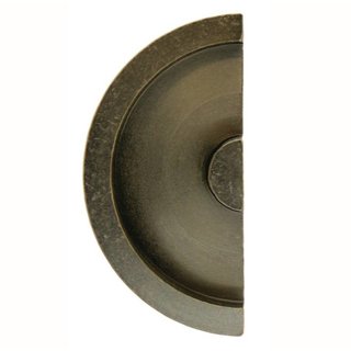 HDD Schiebetürschale Halbmond Edelstahl massiv 40 mm Altsilber per Stück