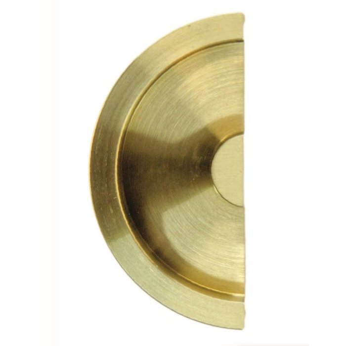 HDD Schuifdeurkom halve maan massief RVS 40 mm goud per stuk