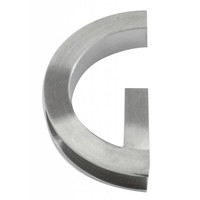 INKAPSCHELP HALVE MAAN GLAS 12 MM INOX PLUS PER STUK