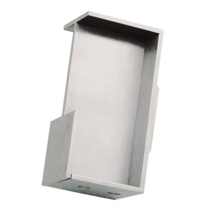 HDD Schiebetürschüssel Carre massiv Edelstahl 40 mm je Edelstahl zzgl