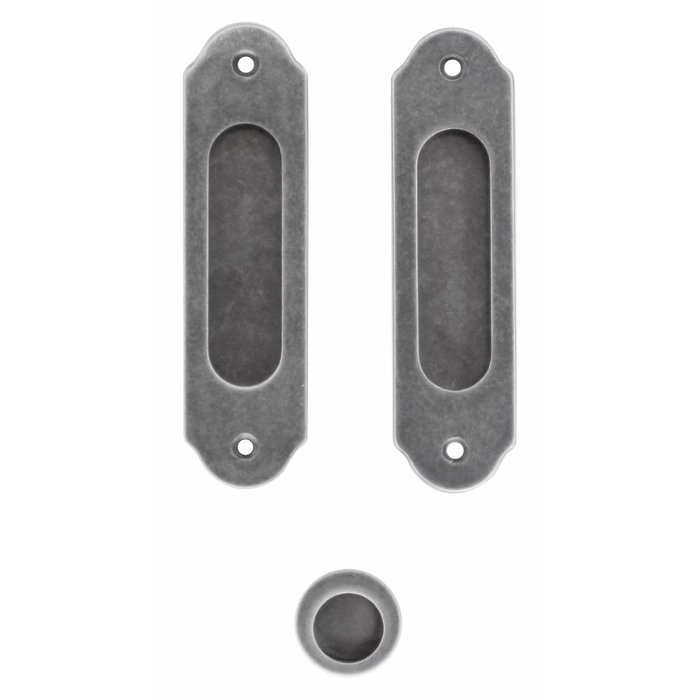 HDD Bol de porte coulissante rétro FRA vieil argent par set