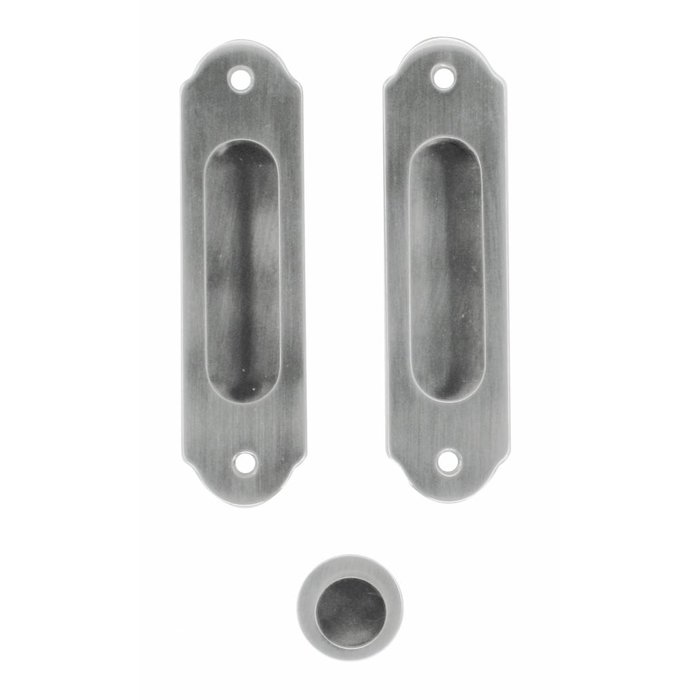 HDD Cuvette de porte coulissante rétro aspect acier inoxydable FRA par set