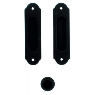 HDD Cuvette de porte coulissante rétro FRA par set noir