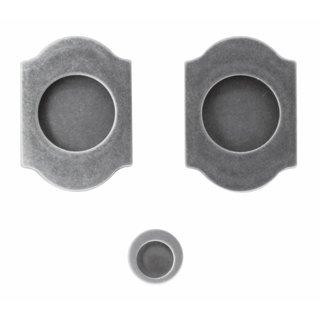 HDD Retro schuifdeurkom Carre Old silver per set