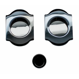 HDD Bol porte coulissante rétro Carré Nickel par set