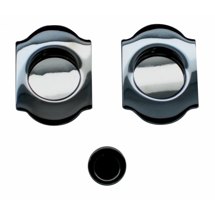 HDD Bol porte coulissante rétro Carré Nickel par set