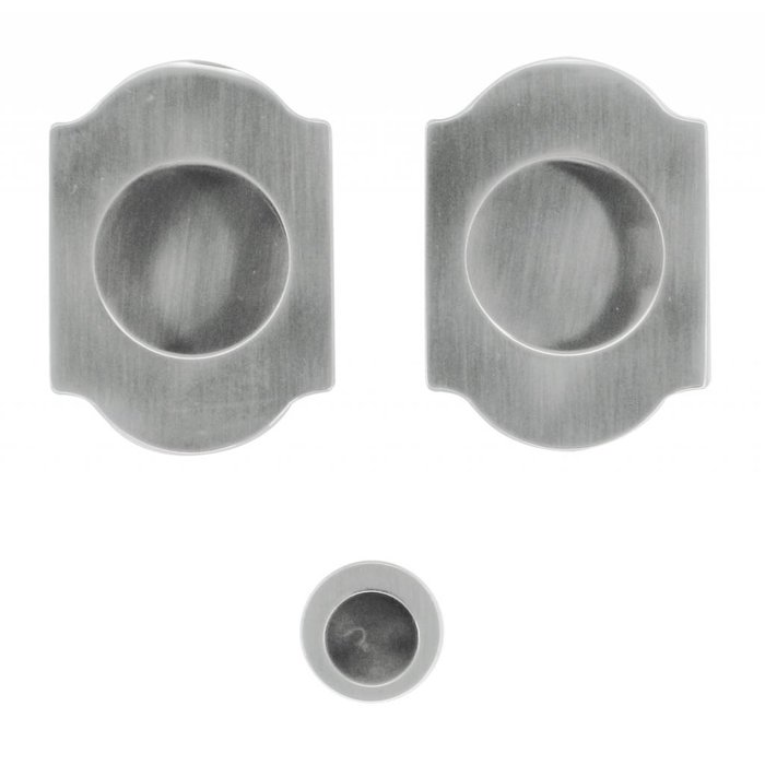 HDD Cuvette porte coulissante rétro Carre aspect inox par set