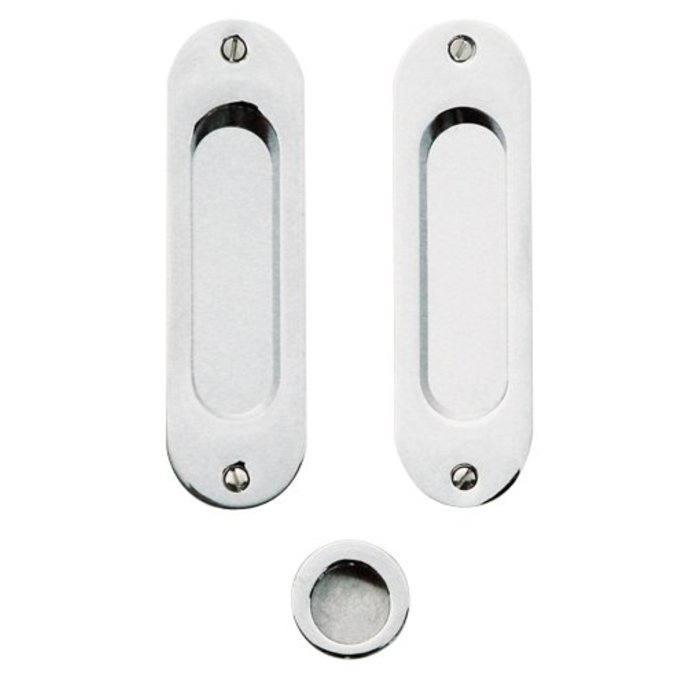 HDD Schuifdeurkom FRA ovaal per set nikkel