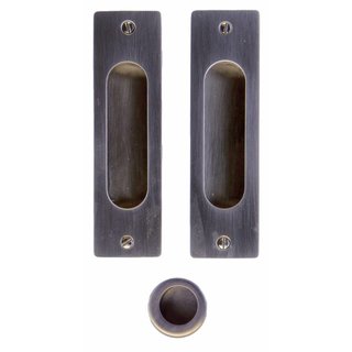 HDD Schiebetürschale Carre Rechteck/Oval pro Set Edelstahloptik