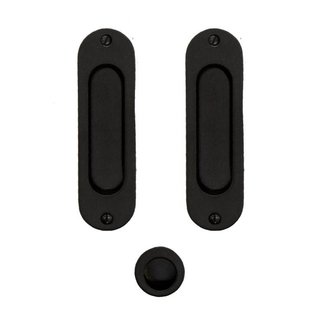 HDD Bol porte coulissante FRA ovale par set noir